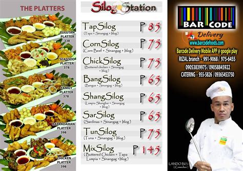 barcode zamboanga catering menu|BARCODE DELIVERY, Zamboanga, Zone 4 Rizal Street.